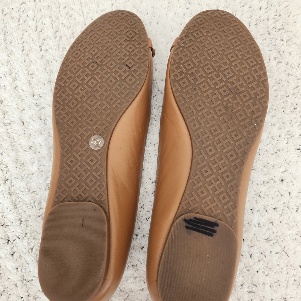 Tory Burch Tan Leather Ballet Flats - Picture 3 of 5